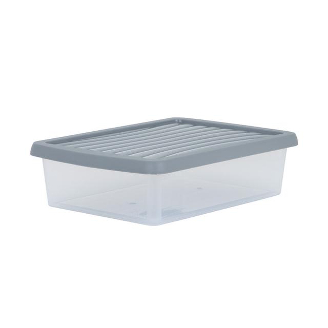 Wham 8L Box & Lid Pack of 3 Clear/Cool Grey (Set of 3) Wham on Productcaster.