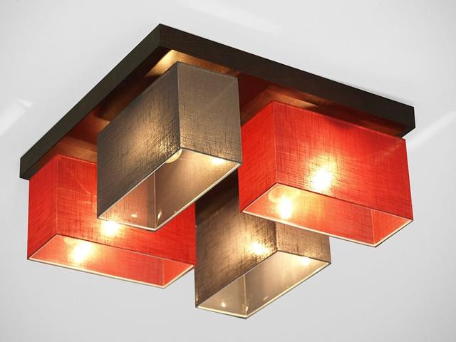 Judkins 4-Light Semi Flush Mount Latitude Run Shade Colour: Burgundy transparent/Brown transparent, Frame Colour: Silver on Productcaster.