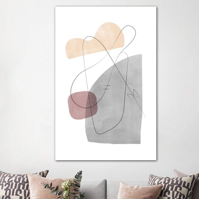 Abstract Composition With Lines XII - Wrapped Canvas Print Latitude Run Size: 152.4cm H x 101.6cm W x 3.81cm D on Productcaster.