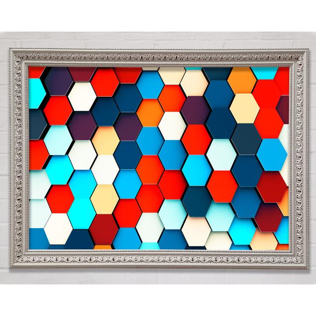 Honeycomb Pattern Grid - Print Bright Star Size: 59.7cm H x 84.1cm W x 3cm D on Productcaster.