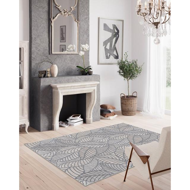 Blanka Premium Grey/White Indoor/Outdoor Rug 17 Stories Rug Size: Rectangle 160 x 230cm on Productcaster.