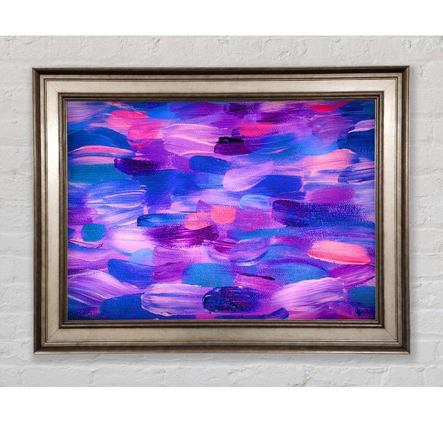 Purple And Lilac Brush Strokes Framed Print Bright Star Size: 21cm H x 42cm W on Productcaster.