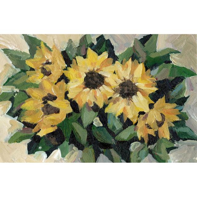 Faded Sunflowers - Wrapped Canvas Painting Print August Grove Size: 61cm H x 91cm W x 3.8cm D on Productcaster.