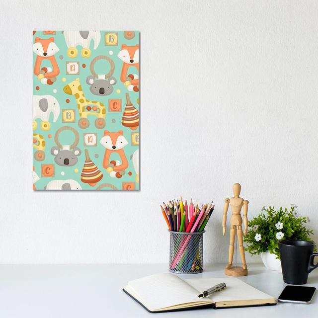 Playtime by Dana Saulnier - Gallery-Wrapped Canvas Giclée on Canvas Zoomie Kids Size: 30.48cm H x 20.32cm W x 1.905cm D, Format: Canvas on Productcaster.