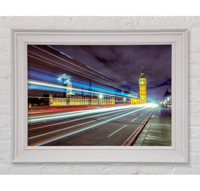 Big Ben Speed Of Light 1 - Print Brayden Studio Size: 59.7cm H x 84.1cm W x 8cm D, Format: White Framed Paper on Productcaster.