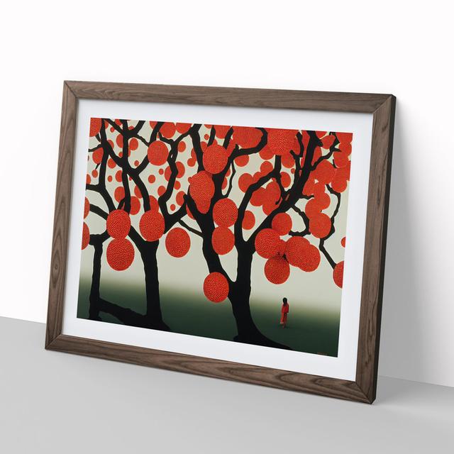 Apple Tree - Picture Frame Graphic Art Marlow Home Co. Format: Walnut, Size: 46cm H x 64cm W on Productcaster.