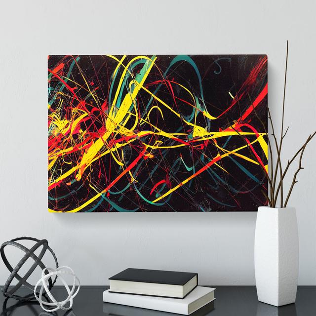 Modern Graffiti Art Abstract - Wrapped Canvas Graphic Art Metro Lane Size: 50cm H x 76cm W x 3cm D on Productcaster.