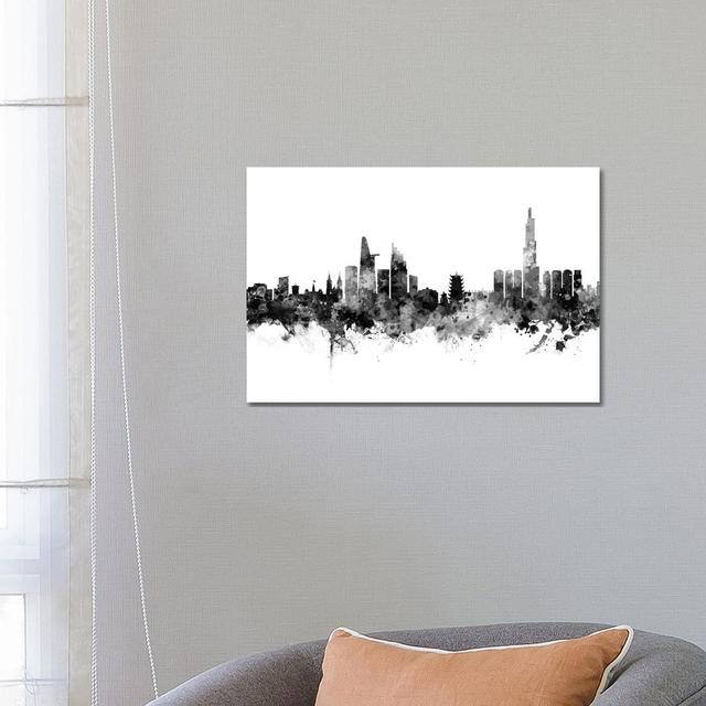 Ho Chi Minh City, Vietnam In Black & White by Michael Tompsett - Wrapped Canvas Gallery-Wrapped Canvas Giclée Latitude Run Size: 45.72cm H x 66.04cm W on Productcaster.