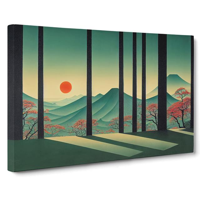 Retro Japanese Forest Vol.3 - Wrapped Canvas Painting Alpen Home Size: 50cm H x 76cm W x 3cm D on Productcaster.