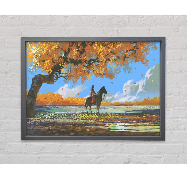 The Rider In The East - Single Picture Frame Art Prints on Canvas Gracie Oaks Size: 100cm H x 141.4cm W x 3.3cm D on Productcaster.