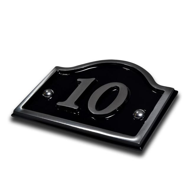 12cm Jaclynn Surface/Flush Mount House Number Dakota Fields Number: 10 on Productcaster.