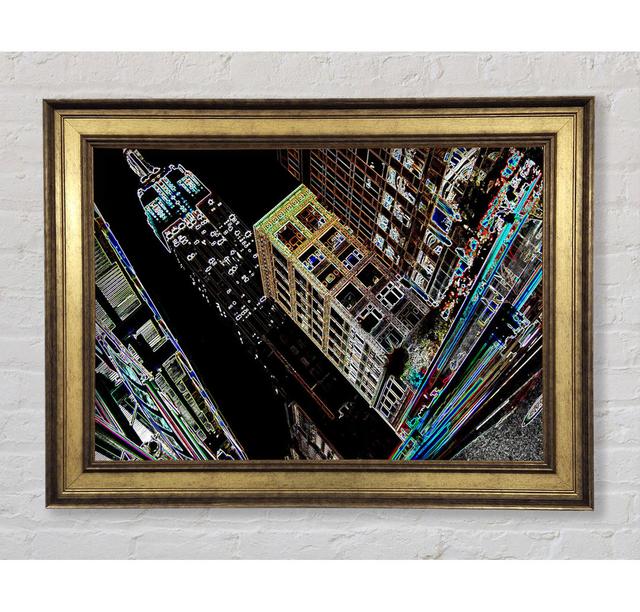 New York 5Th Ave Empire State - Single Picture Frame Art Prints Brayden Studio Size: 84.1cm H x 118.9cm W on Productcaster.