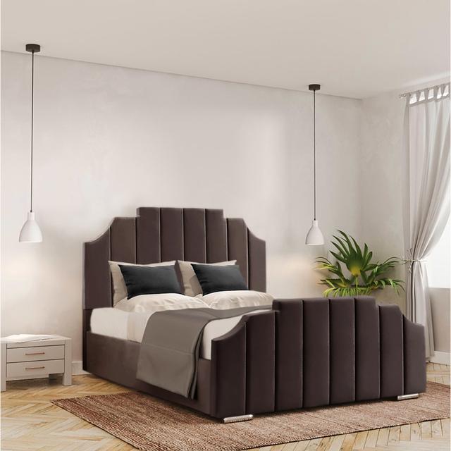 Annajane Bed Frame Canora Grey Colour: Mole, Size: Small Double (4') on Productcaster.