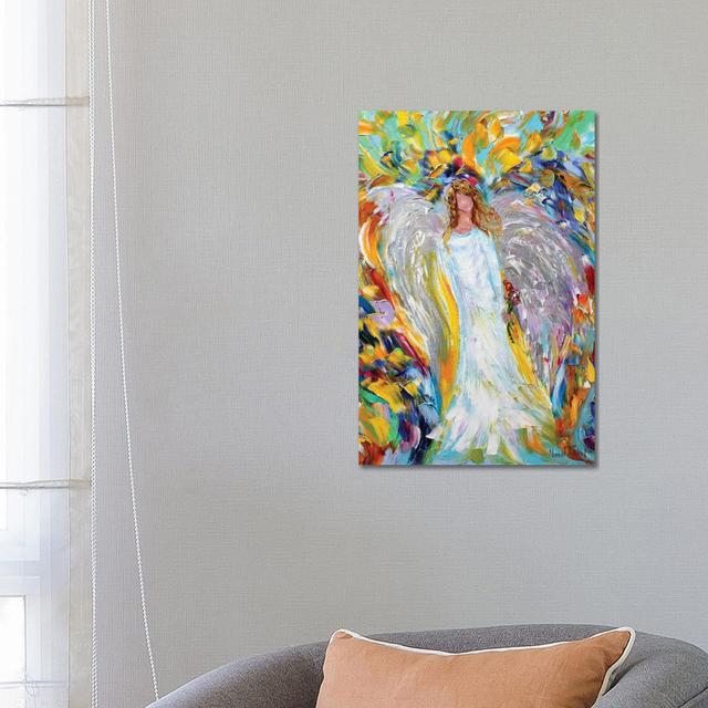 Angel Love by Karen Tarlton - Wrapped Canvas Painting Happy Larry Size: 66.04cm H x 45.72cm W x 3.81cm D on Productcaster.