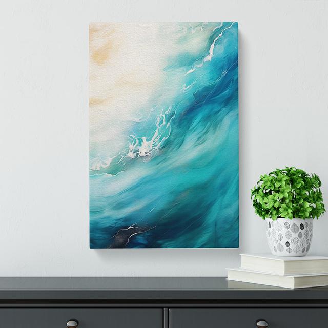 Ocean Abstract Art No.2 - No Frame Print Metro Lane Size: 50cm H x 35cm W x 3cm D on Productcaster.