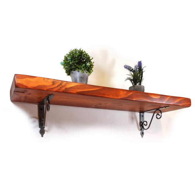 Frankllin Bracket Shelf ClassicLiving Size: 19cm H x 180cm W x 22.5cm D, Finish: Light Walnut on Productcaster.