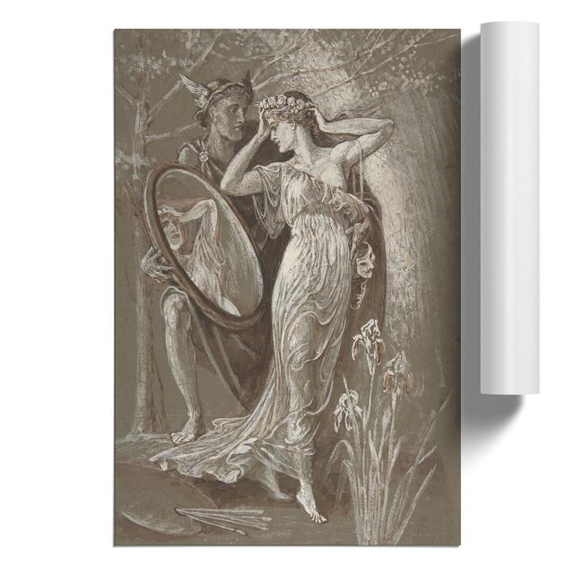 The Mirror Of Venus by Walter Crane - No Frame Painting East Urban Home Size: 42cm H x 30cm W x 0.1cm D on Productcaster.