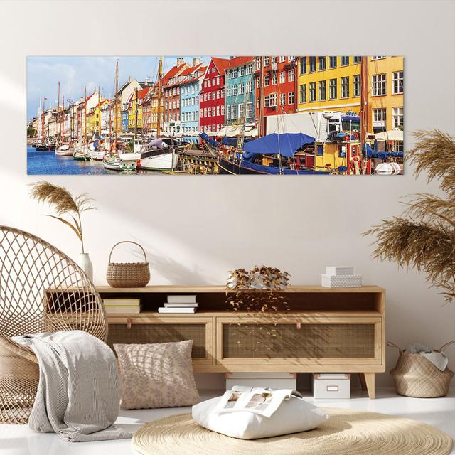 Copenhagen Nahavn Ships - Unframed Photograph on Canvas Ebern Designs Size: 50cm H x 160cm W x 1.8cm D on Productcaster.