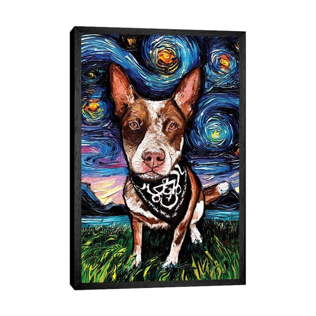 Red Heeler Night by Aja Trier - Art Print on Canvas Ebern Designs Format: Black Framed, Size: 101.6cm H x 66.04cm W x 3.81cm D on Productcaster.