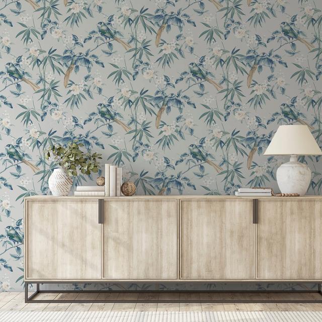 Birds 3.28m x 5.3cm Matte Wallpaper Roll Marlow Home Co. on Productcaster.