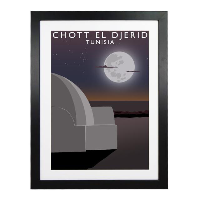 Chott El Djerid by Richard O'Neil - Graphic Art Print on Paper East Urban Home Size: 43.5 cm H x 33.5 cm W x 2.2 cm D, Format: Black Wood Frame on Productcaster.