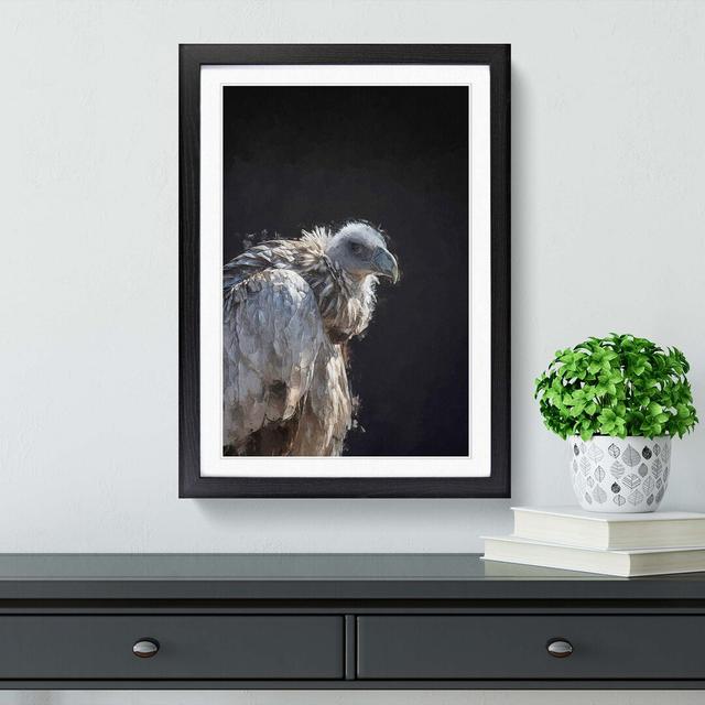 Vulture Bird - Picture Frame Graphic Art Print East Urban Home Size: 76cm H x 50cm W x 2cm D, Frame Option: Black on Productcaster.