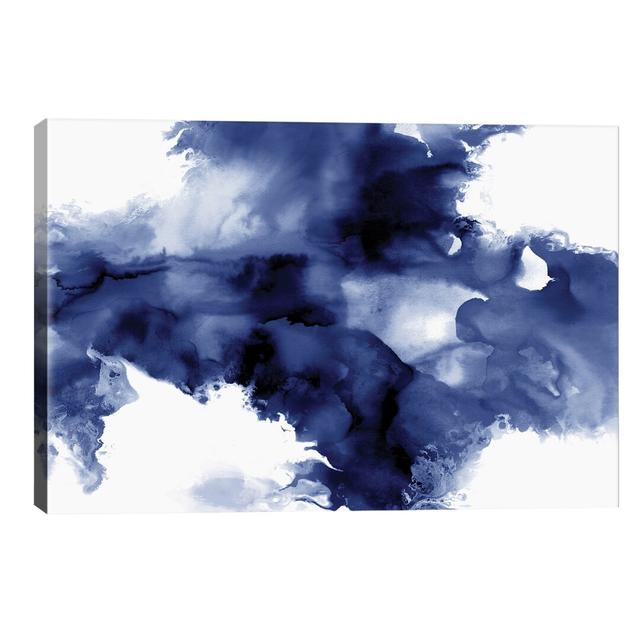 'Derive in Indigo I' by Daniela Hudson Graphic Art Print on Wrapped Canvas East Urban Home Size: 66.04cm H x 101.6cm W x 3.81cm D on Productcaster.