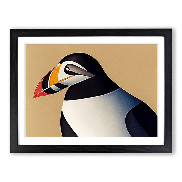 Breathtaking Puffin Bird - Picture Frame Graphic Art 17 Stories Size: 34cm H x 46cm W x 2cm D, Frame Colour: Black Framed on Productcaster.