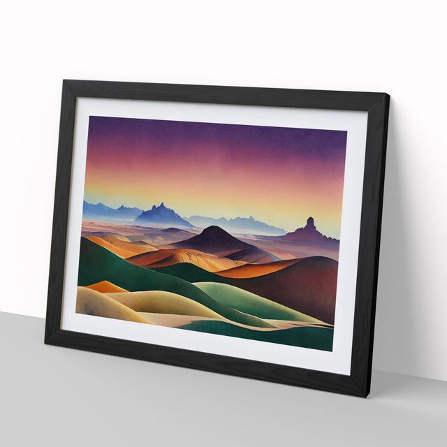 Modern Mountain Landscape Vol.2 - Picture Frame Graphic Art Alpen Home Size: 46cm H x 64cm W x 2cm D, Frame Colour: Black on Productcaster.