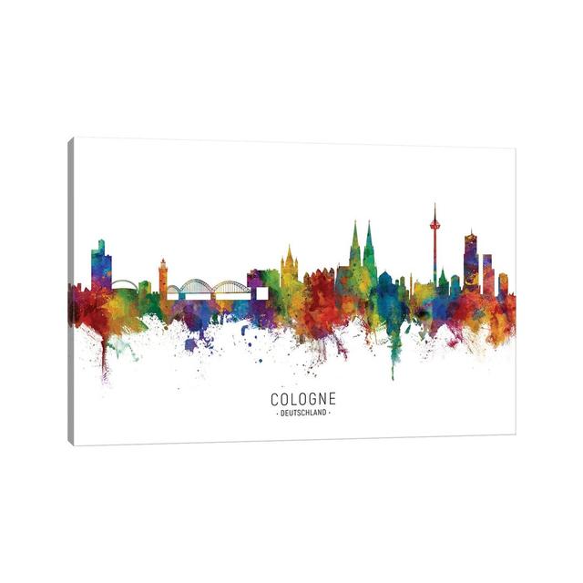 Cologne Germany Skyline by Michael Tompsett - Wrapped Canvas Graphic Art ClassicLiving Size: 30.48cm H x 45.72cm W x 1.905cm D on Productcaster.