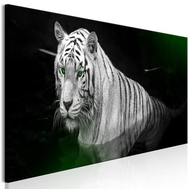 Leinwandbild "Shining Tiger" in Grün Artgeist Größe: 150 cm H x 50 cm B on Productcaster.