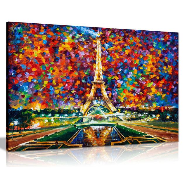 Paris Of My Dreams by Leonid Afremov - Wrapped Canvas Painting Rosalind Wheeler Size: 41cm H x 61cm W on Productcaster.