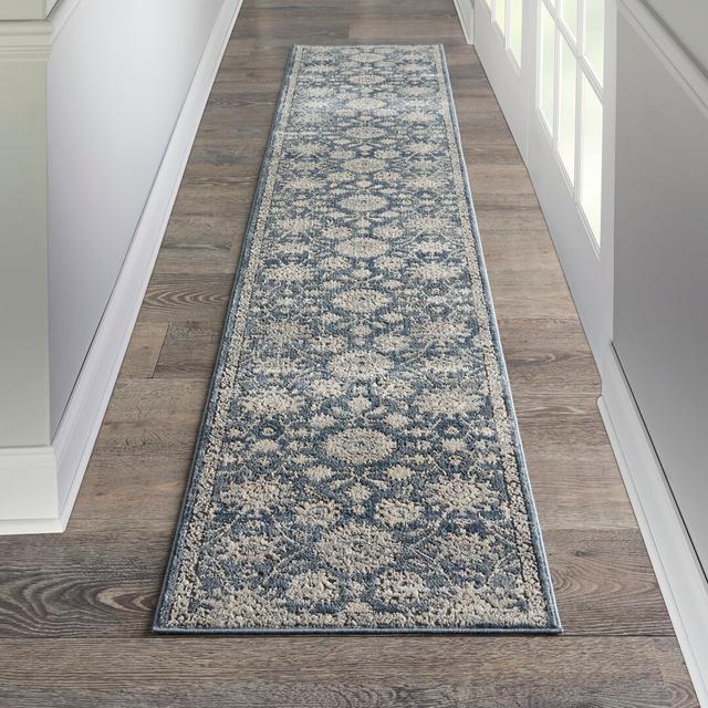 Calabria Tufted Grey/Blue Rug Latitude Vive Rug Size: Runner 66 x 229cm on Productcaster.