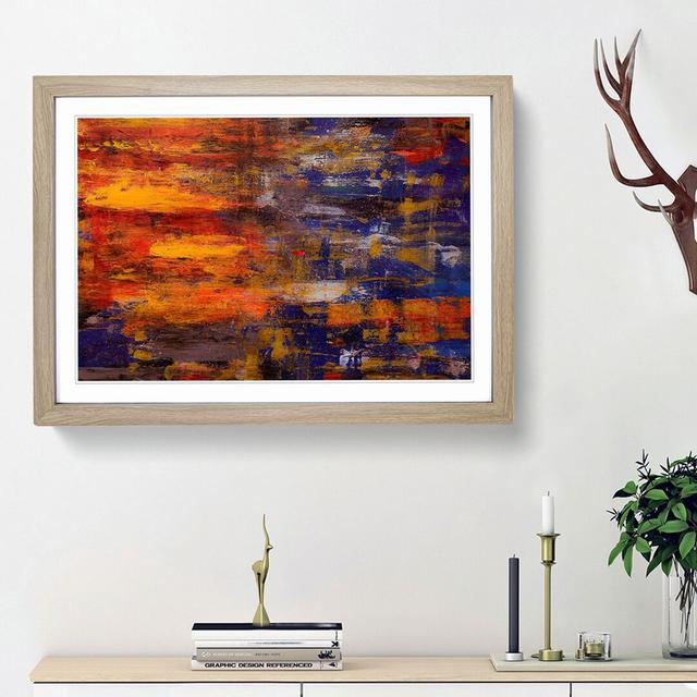 Abstract Art Painting Vol.189 by S.Johnson - Picture Frame Painting Print East Urban Home Size: 27cm H x 36cm W x 2cm D, Frame Option: Oak Framed on Productcaster.