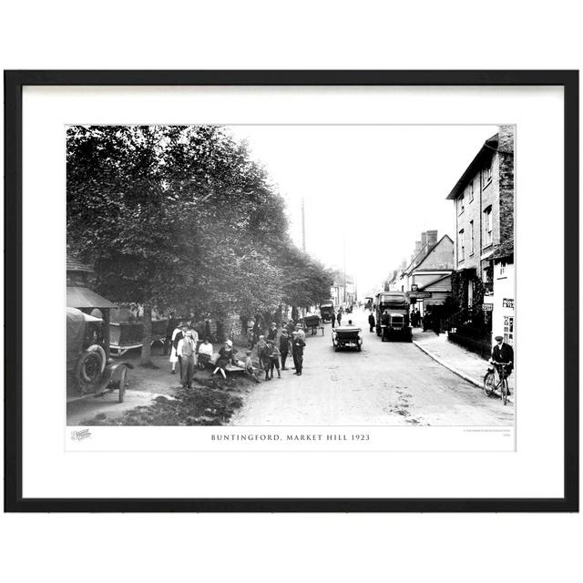 'Buntingford, Market Hill 1923' by Francis Frith - Picture Frame Photograph Print on Paper The Francis Frith Collection Size: 40cm H x 50cm W x 2.3cm on Productcaster.