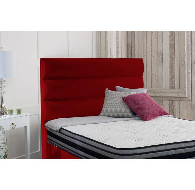 Ashlene Upholstered Headboard 17 Stories Colour: Red, Size: Super King (6') on Productcaster.