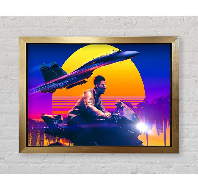 Racing The Jet - Single Picture Frame Art Prints Bright Star Size: 59.7cm H x 84.1cm W x 3.4cm D on Productcaster.