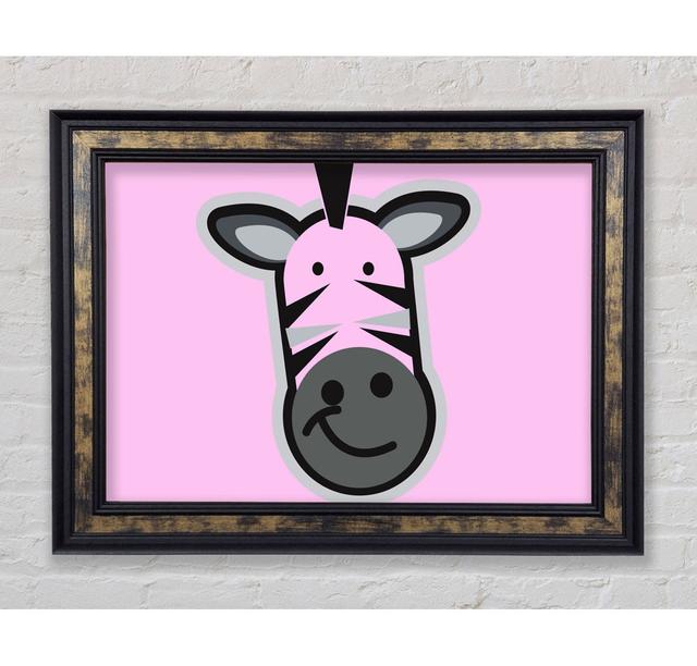 Smiling Zebra Face Pink - Single Picture Frame Art Prints Isabelle & Max Size: 29.7cm H x 42cm W x 8cm D on Productcaster.