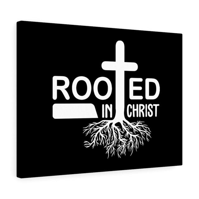 Rooted In Christ Tree Roots - Wrapped Canvas Print Blue Elephant Size: 61cm H x 76cm W on Productcaster.