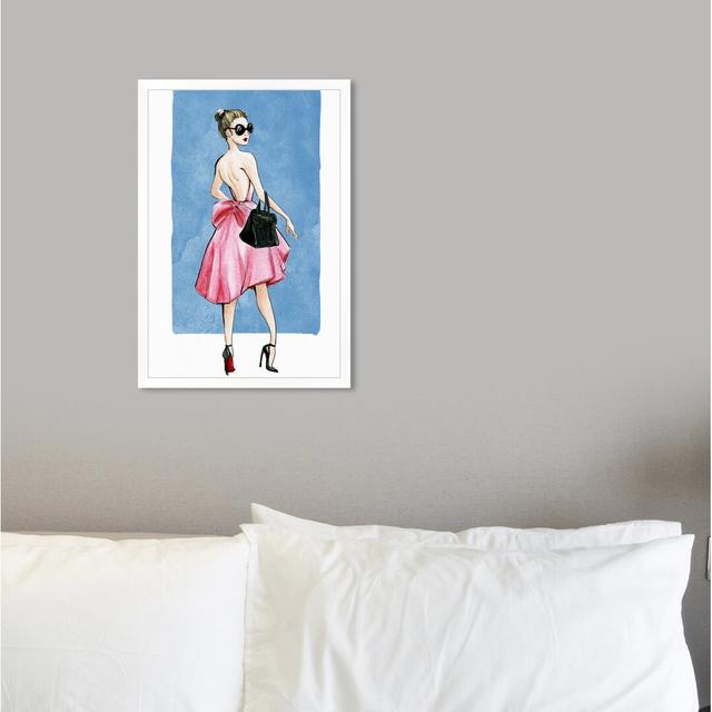 Big Lovely Pink Bow - Picture Frame Painting Print on Paper East Urban Home Size: 81cm H x 56cm W x 1cm D, Format: Picture Frame on Productcaster.