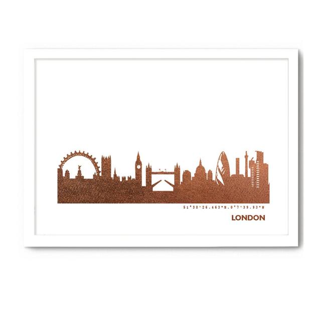 Gerahmtes Poster London Skyline Brayden Studio Größe: 33cm H x 43cm W x 4cm D on Productcaster.