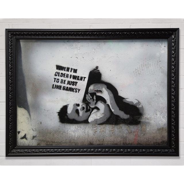 Be Like Banksy Ophelia & Co. Format: Black Framed Paper, Size: 21cm H x 29.7cm W x 3cm D on Productcaster.