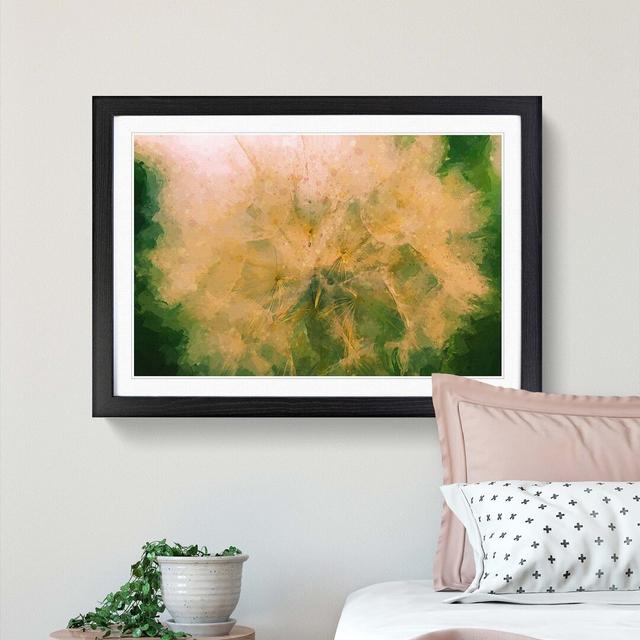 Seeds of a Dandelion in Abstract - Picture Frame Graphic Art Print East Urban Home Frame Option: Black, Size: 40cm H x 60cm W x 2cm D on Productcaster.