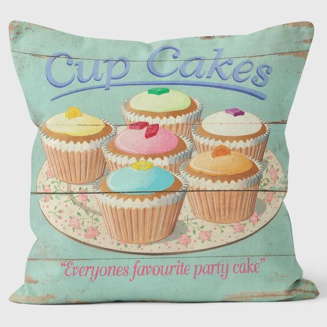 Cup Cakes Party Cakes - Martin Wiscombe Cushion We Love Cushions on Productcaster.