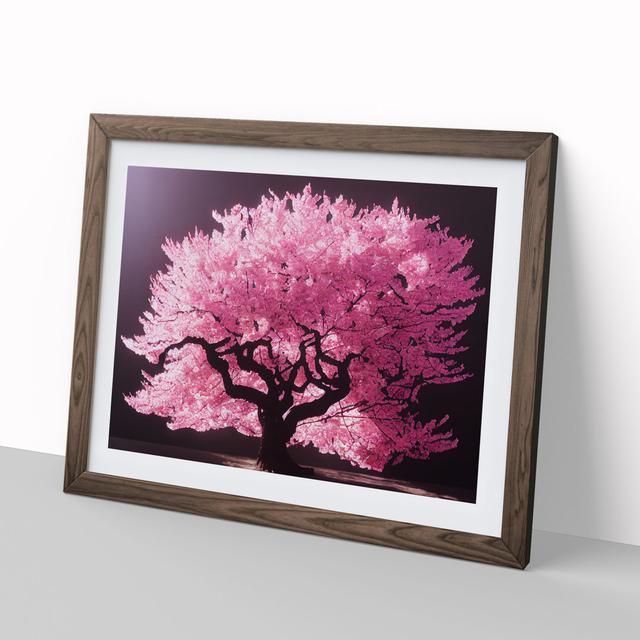 Showstopping Cherry Blossom Tree - Picture Frame Graphic Art Marlow Home Co. Size: 34cm H x 46cm W x 2cm D, Frame Colour: Walnut on Productcaster.