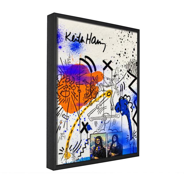 Keith Haring Mona Lisa - Single Picture Frame Graphic Art on Canvas Rosalind Wheeler Size: 66cm H x 106.6cm W x 10cm D on Productcaster.