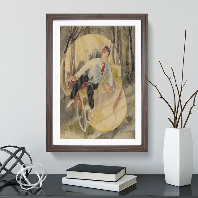 The Bicycle Rider by Charles Demuth - Picture Frame Painting East Urban Home Frame Option: Walnut Framed, Size: 48cm H x 36cm W x 2cm D on Productcaster.