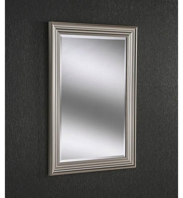 Pavadas Plastic Framed Wall Mounted Accent Mirror Rosalind Wheeler Size: 91.5cm H x 66cm W, Finish: Silver on Productcaster.