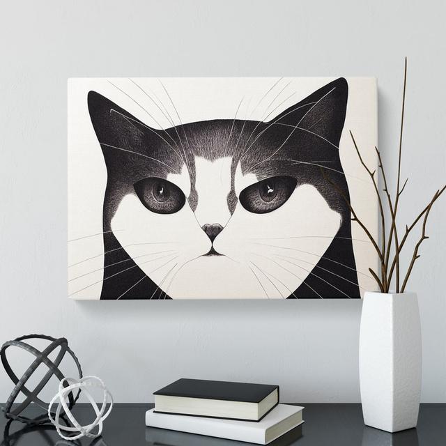 Cat Illustration Vol.3 Abstract - Wrapped Canvas Graphic Art Marlow Home Co. Size: 50cm H x 76cm W x 3cm D on Productcaster.