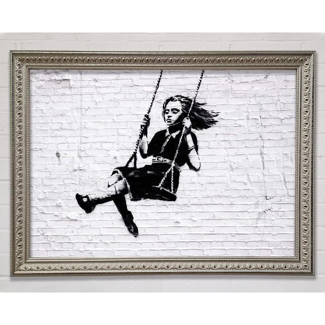 Girl On Swing - Print Bright Star Size: 21cm H x 29.7cm W on Productcaster.